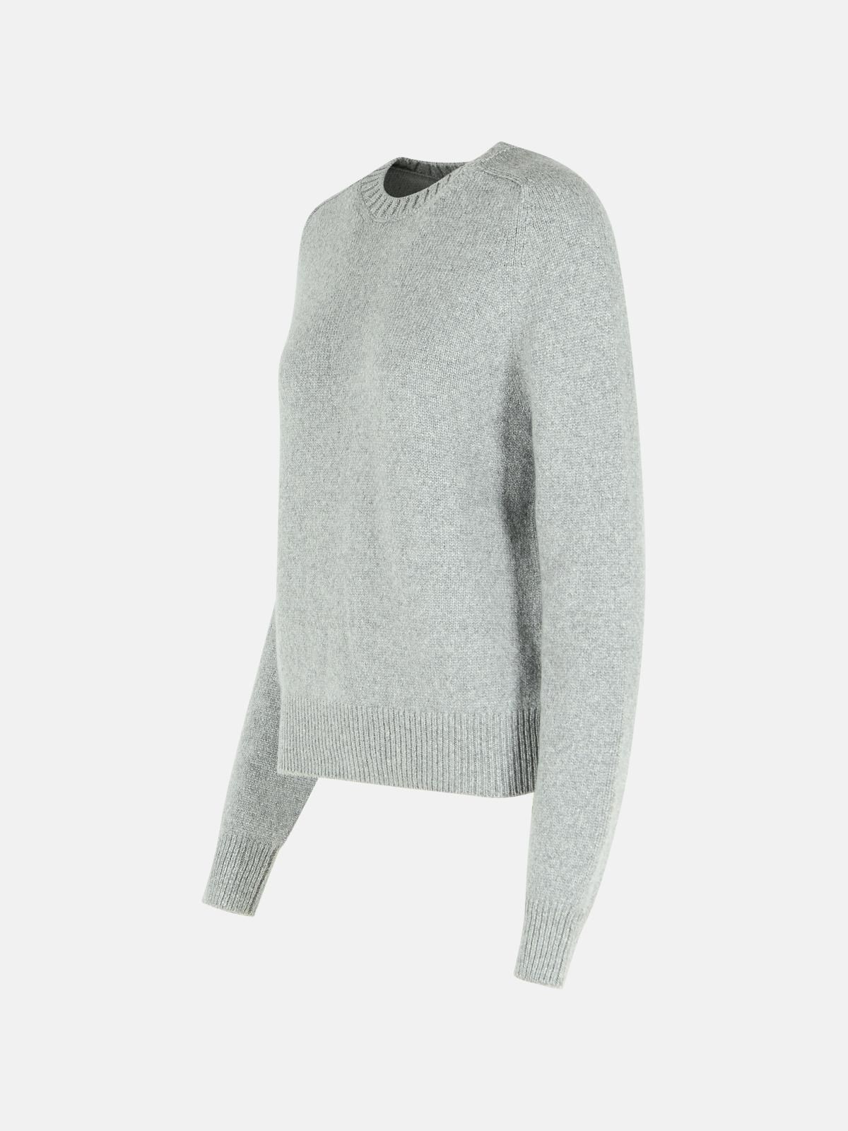 'NERA' GREY CASHMERE SWEATER - 2