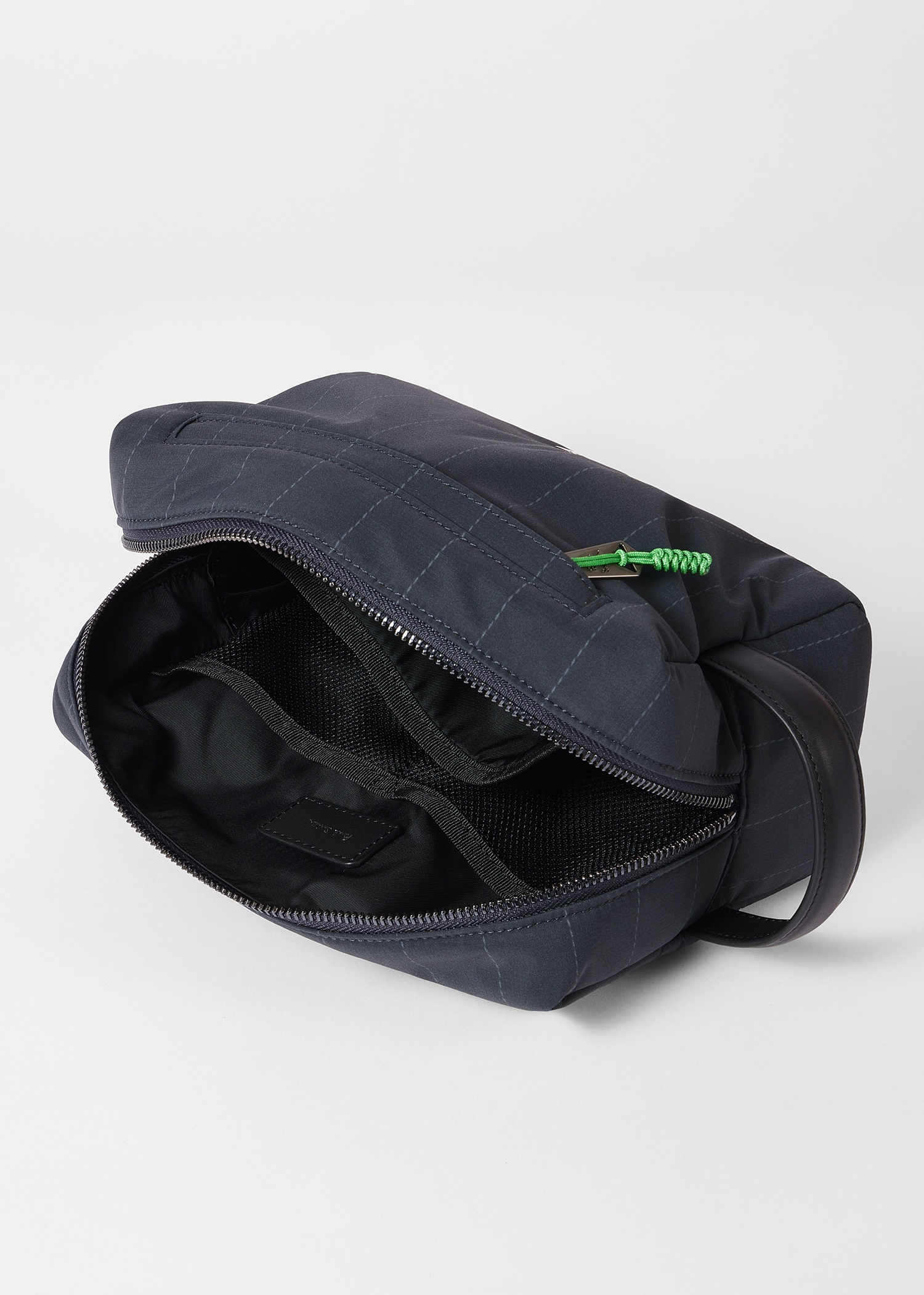 Navy Nylon Pinstripe Wash Bag - 4