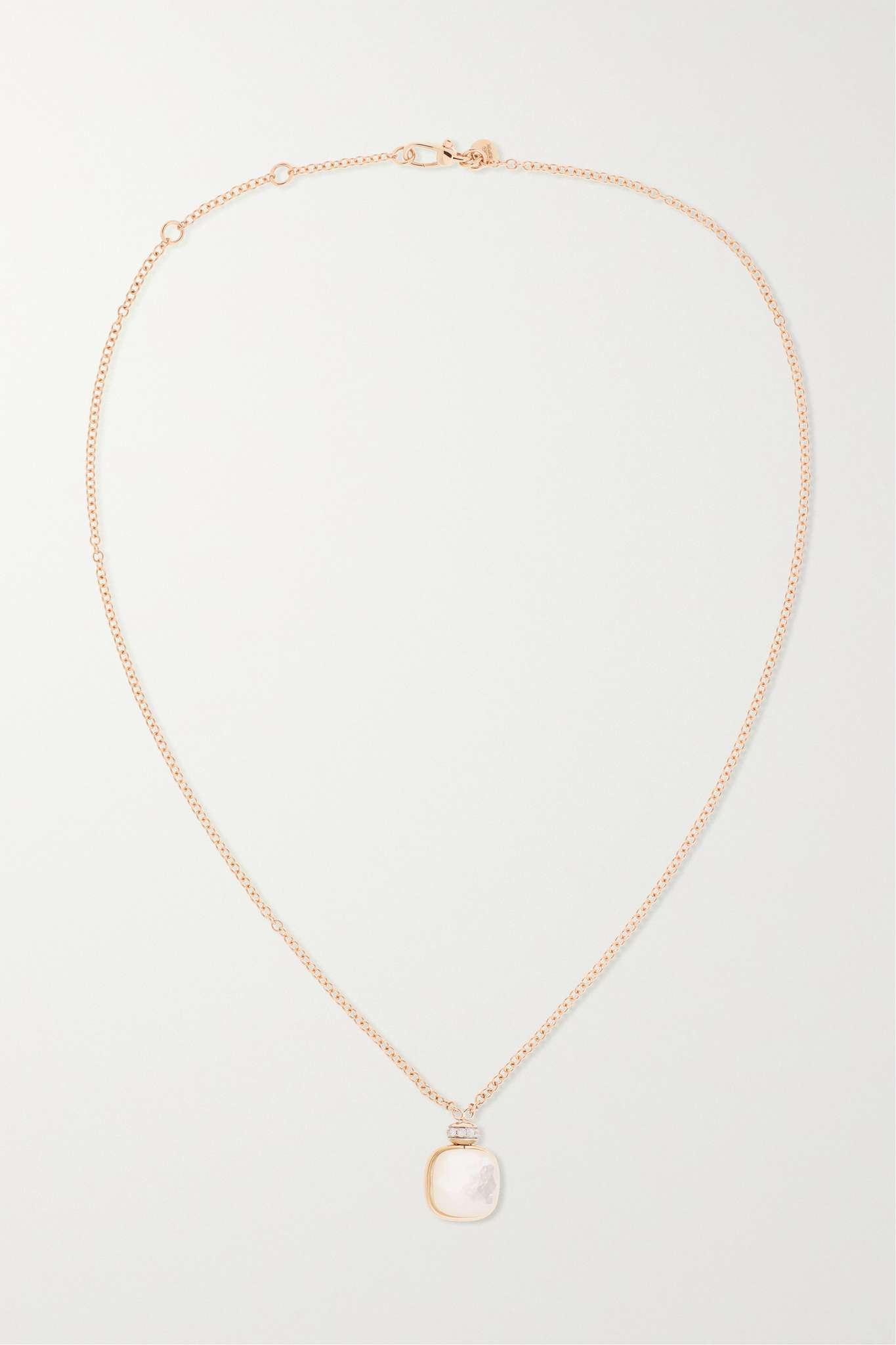 Nudo 18-karat rose and white gold multi-stone necklace - 4