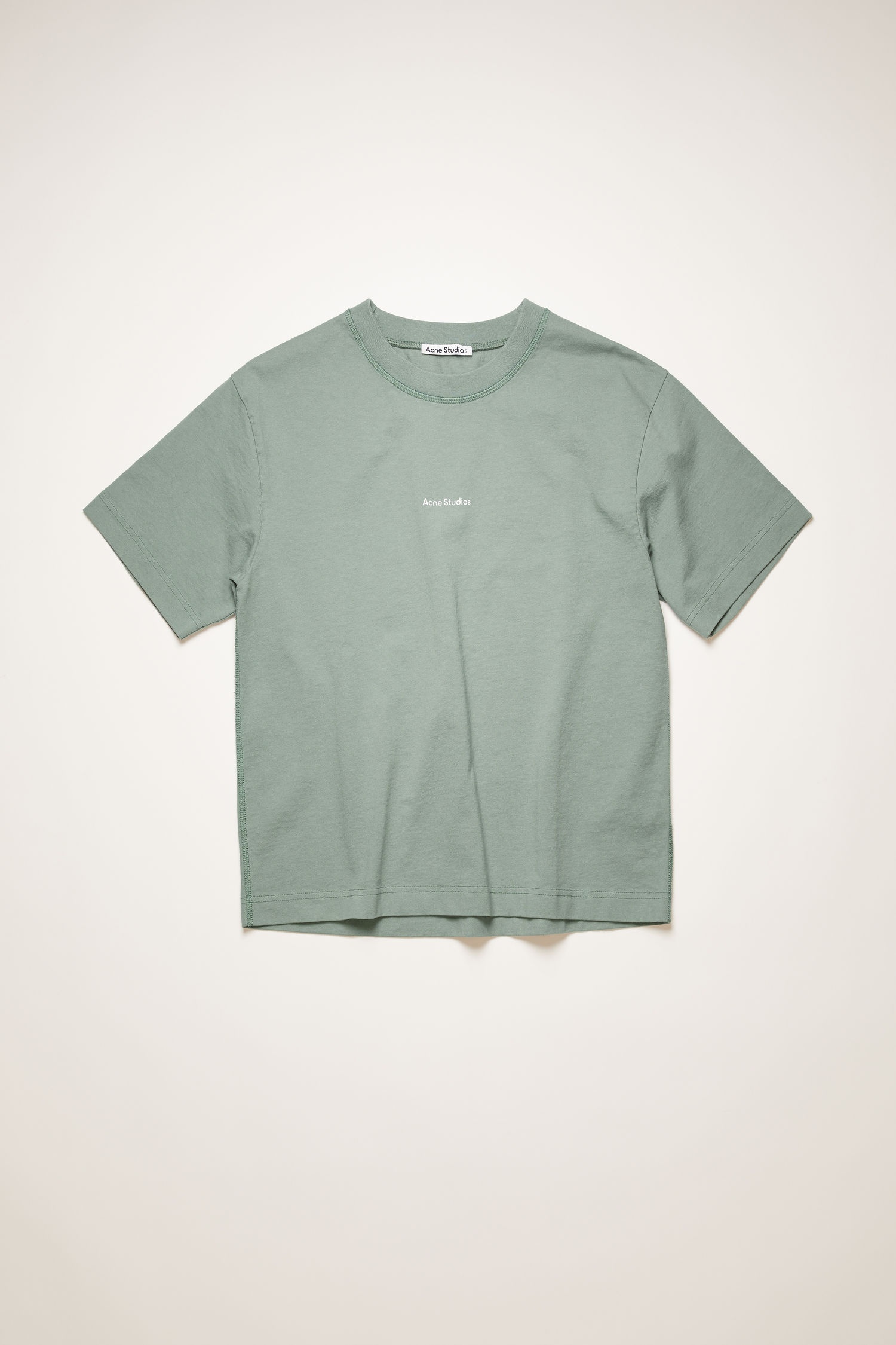 Logo-print t-shirt dusty green - 4