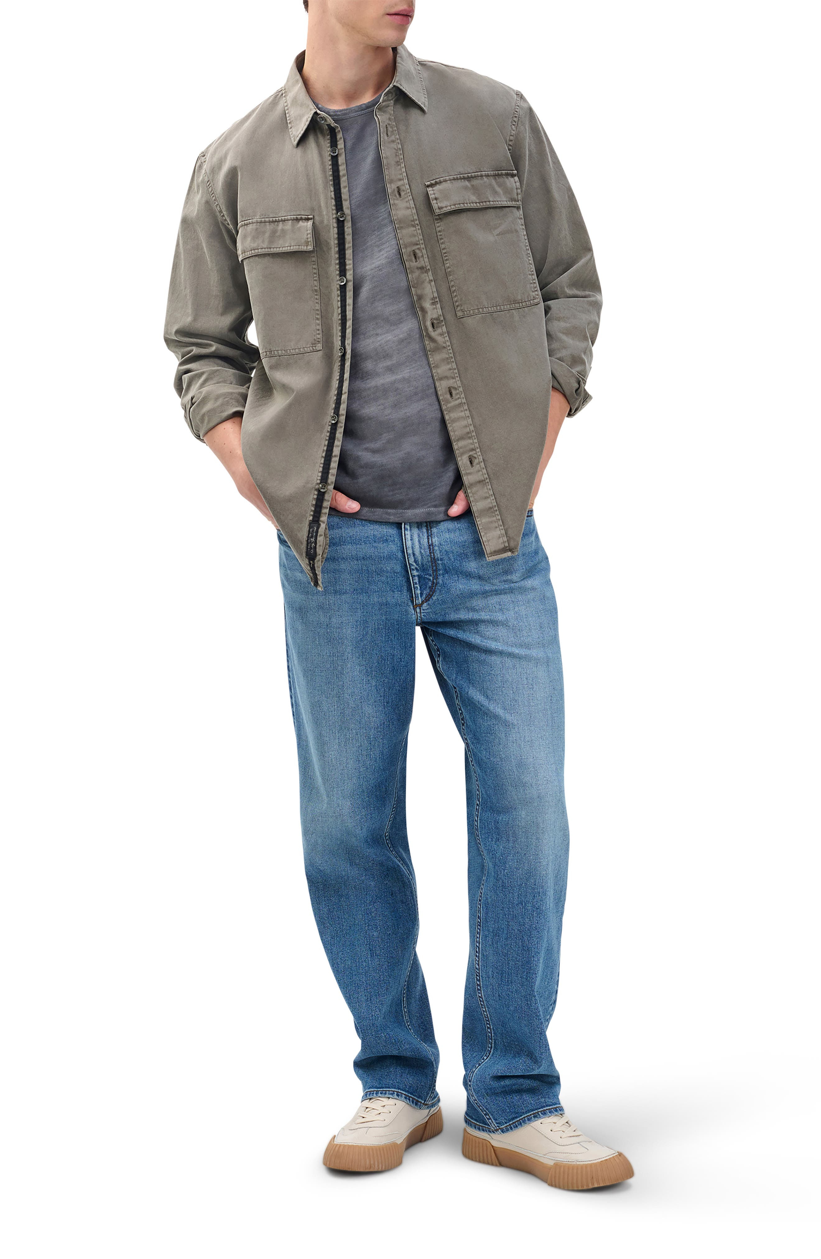 rag & bone Finch Cotton & Lyocell Button-Up Overshirt in Brown at Nordstrom - 5