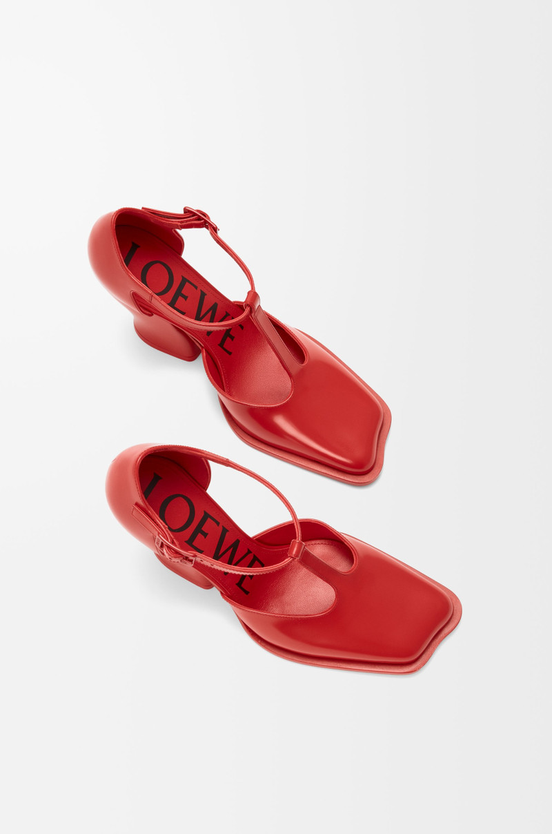 Onda T-bar pump in brushed calfskin 4