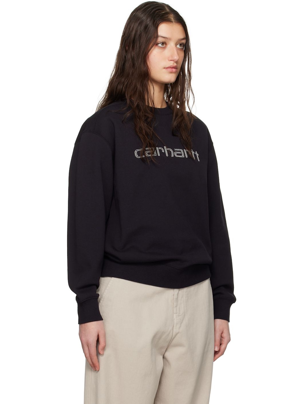 Black Rivet Script Sweatshirt - 2