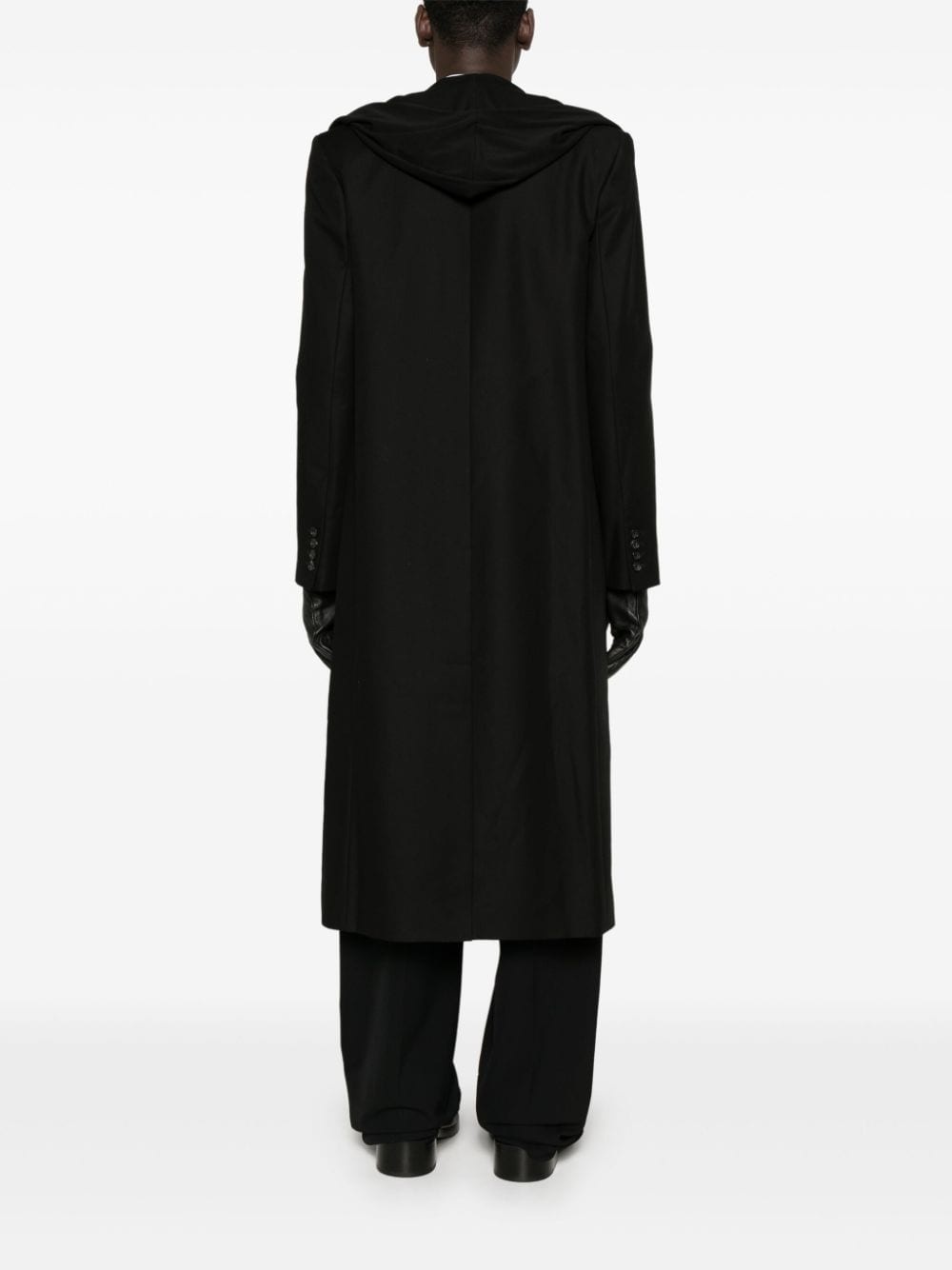 draped-detail coat - 5