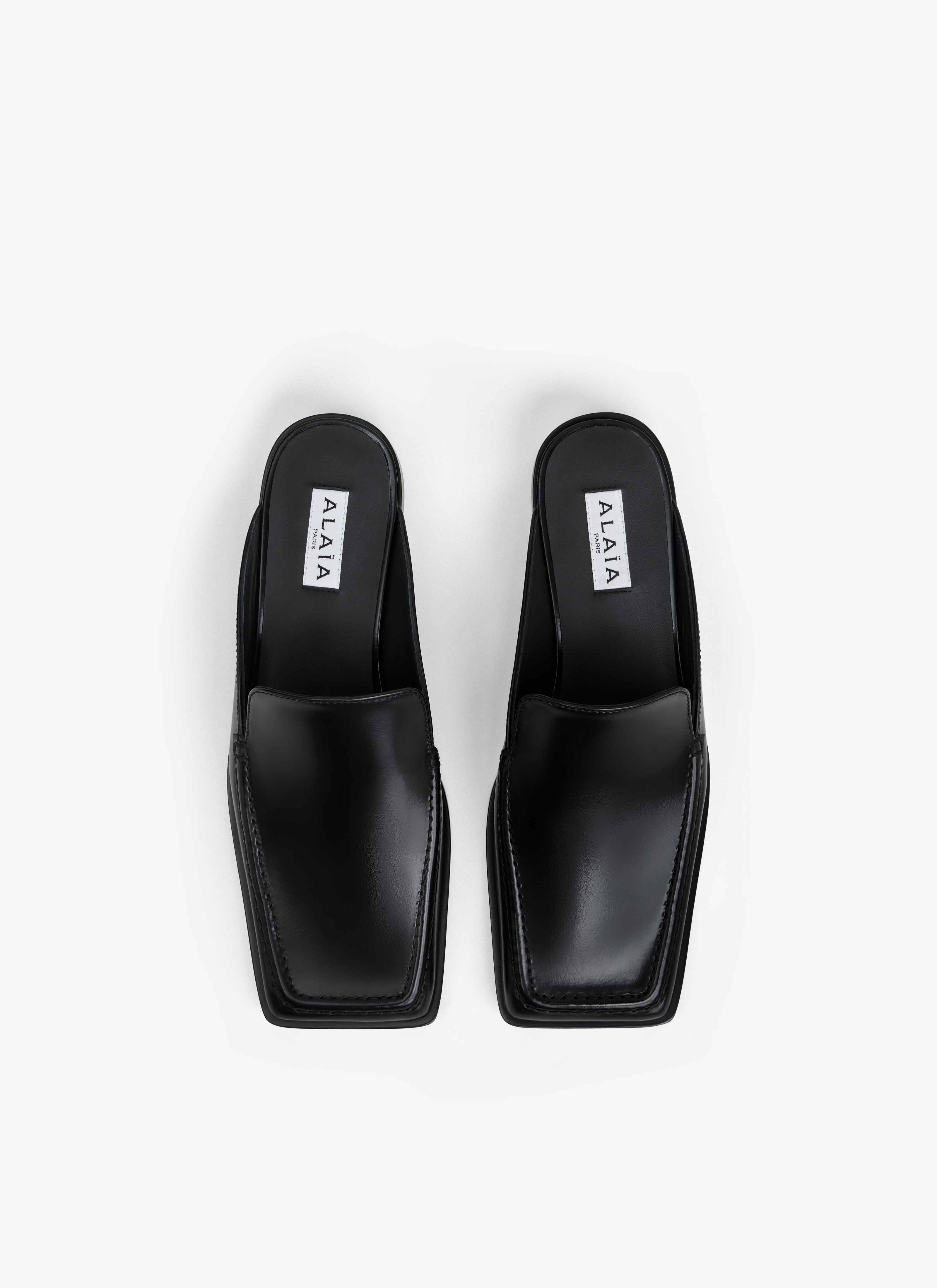 SQUARE LOAFER MULES IN CALFSKIN - 2