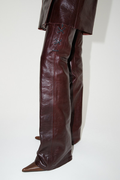 Our Legacy Short Chaps Chianti Leather outlook