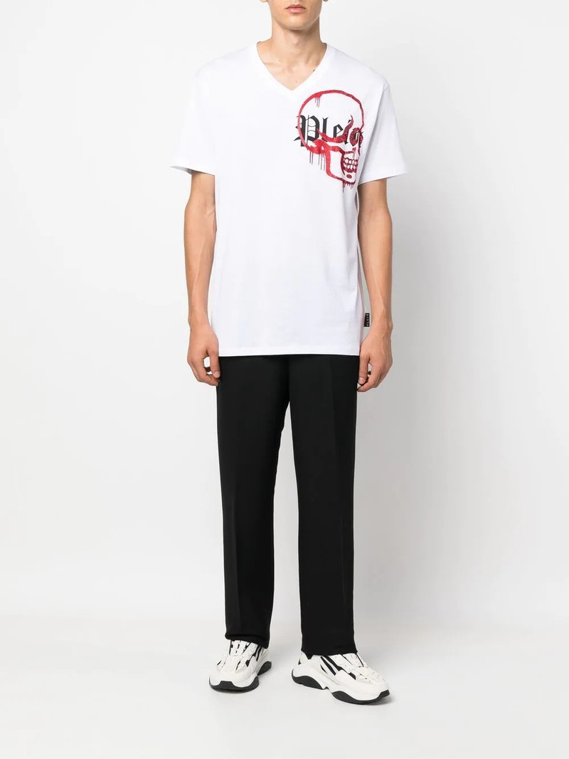 PHILIPP PLEIN V-neck logo T-shirt outlook