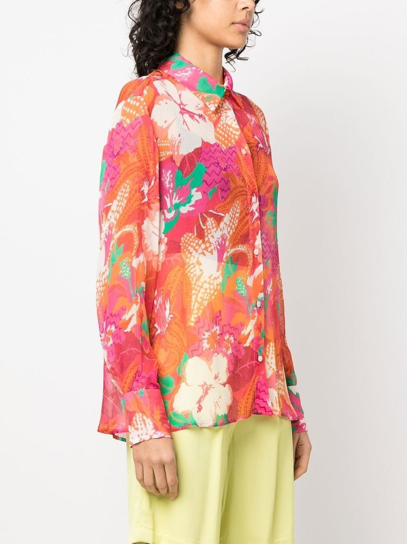floral-print crepe shirt 3
