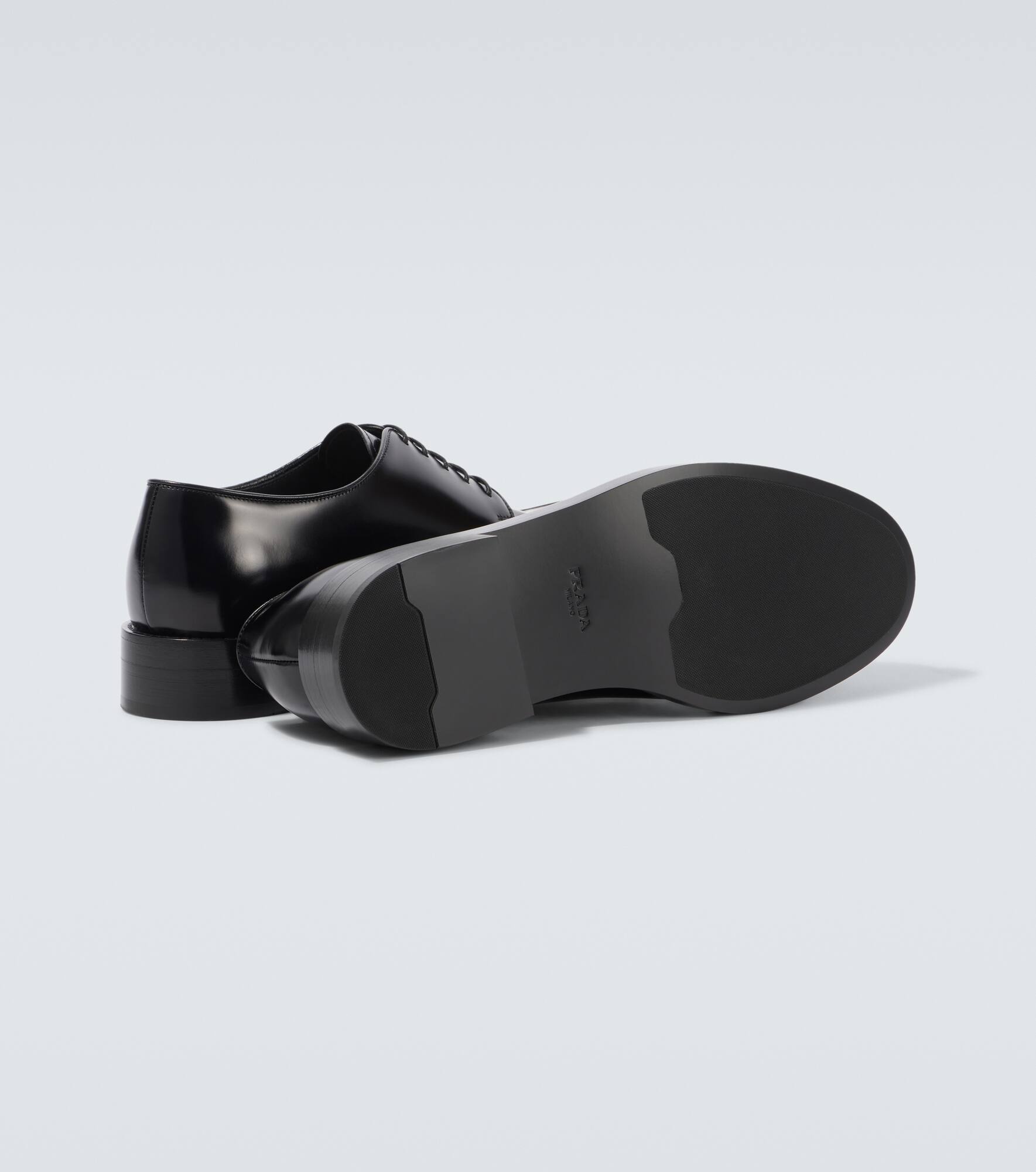 Brushed leather Derby shoes - 7