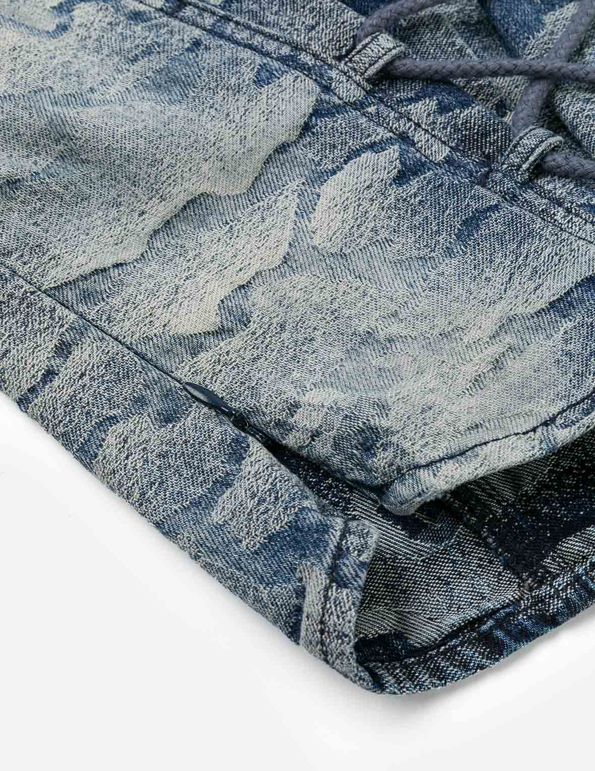 Allover Ishigaki Camouflage Jacquard Fashion Fit Denim Corset - 10