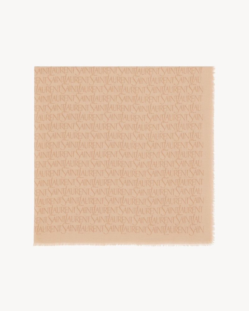 SAINT LAURENT LARGE SQUARE SCARF IN MODAL AND CASHMERE - 1