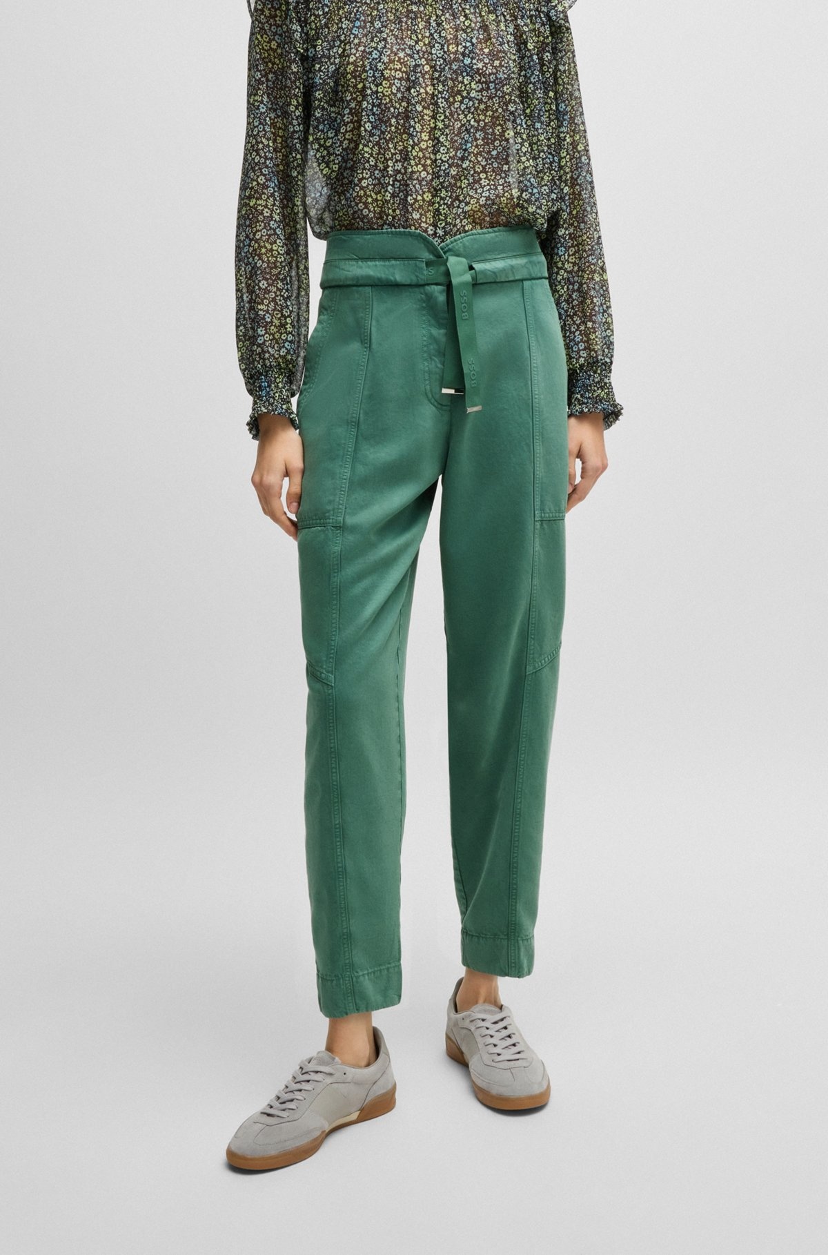 REGULAR-FIT TROUSERS WITH PAPERBAG WAIST - 2