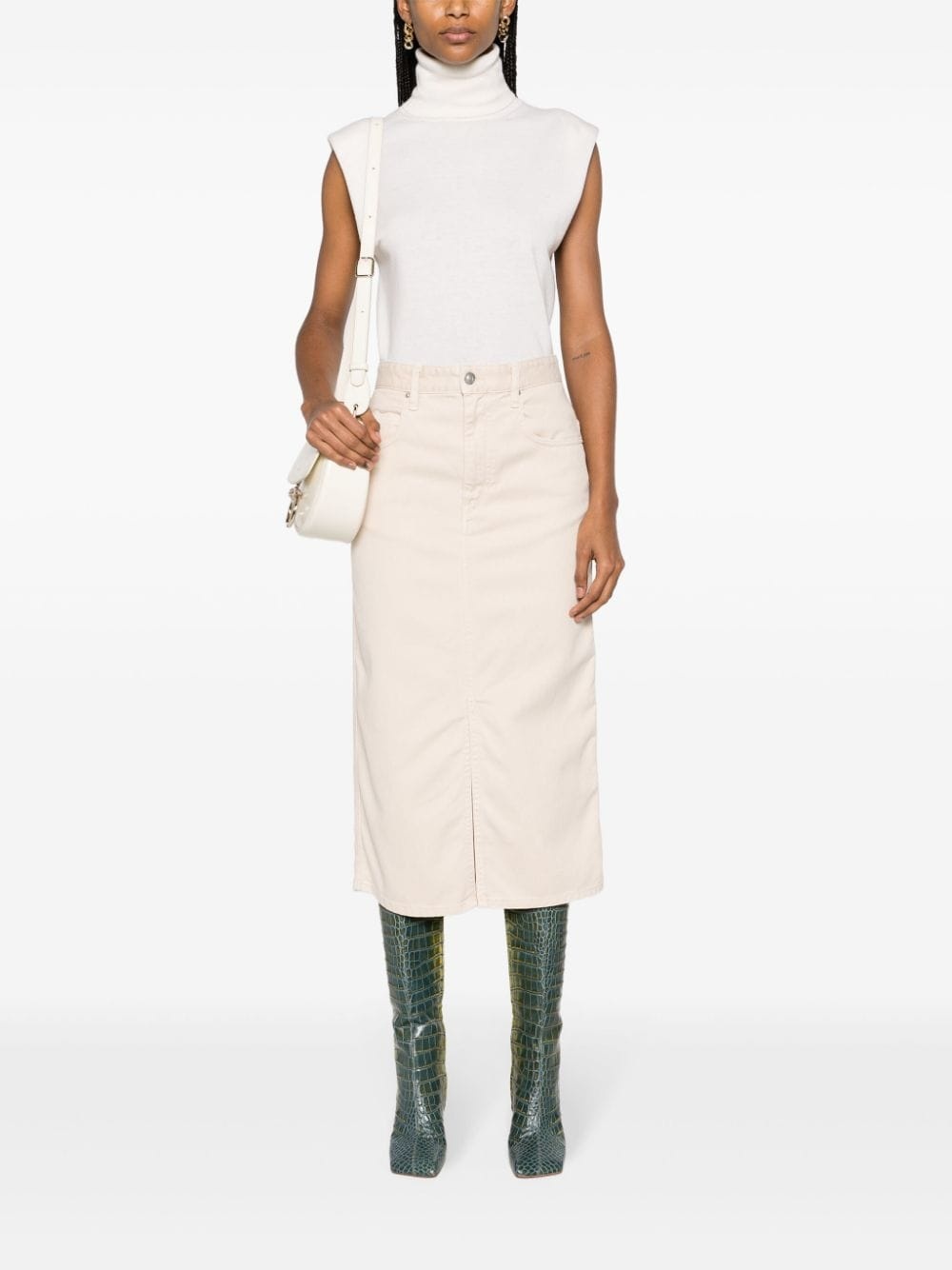 Tilauria denim midi skirt - 2