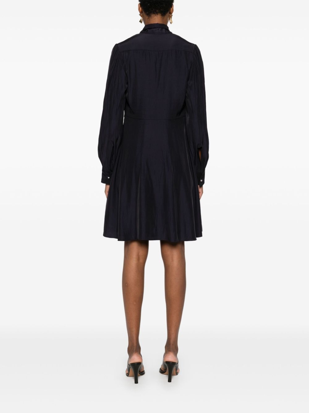 draped mini dress - 4