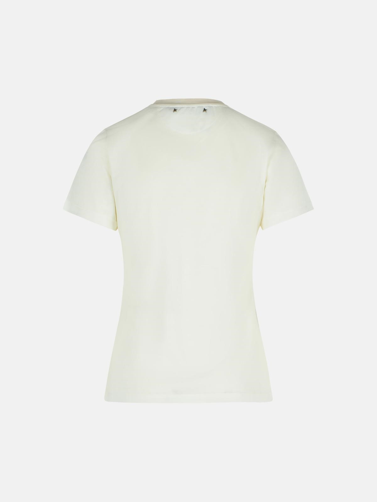 WHITE VISCOSE BLEND T-SHIRT - 3