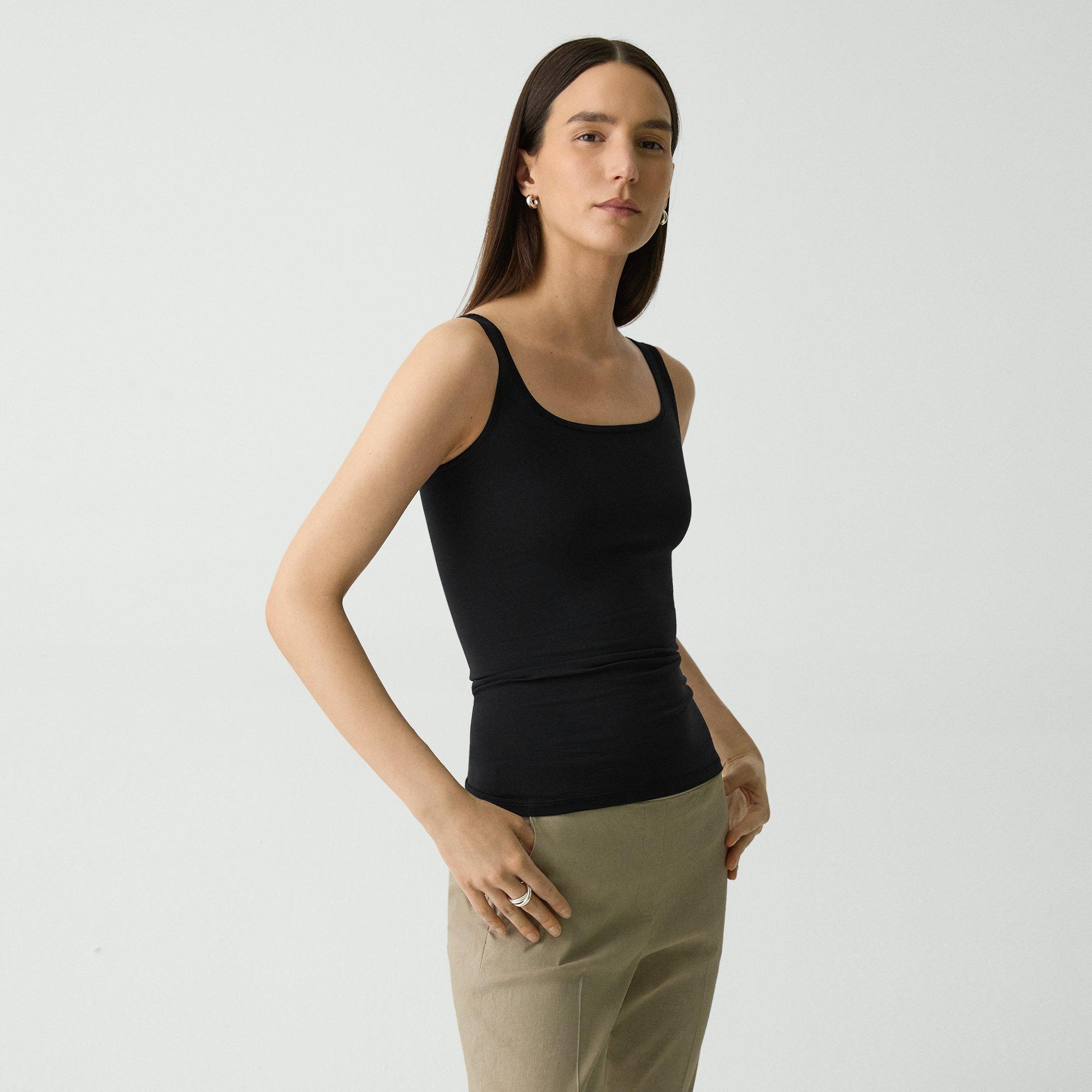 Scoop Neck Tank Top in Stretch Nylon - 3