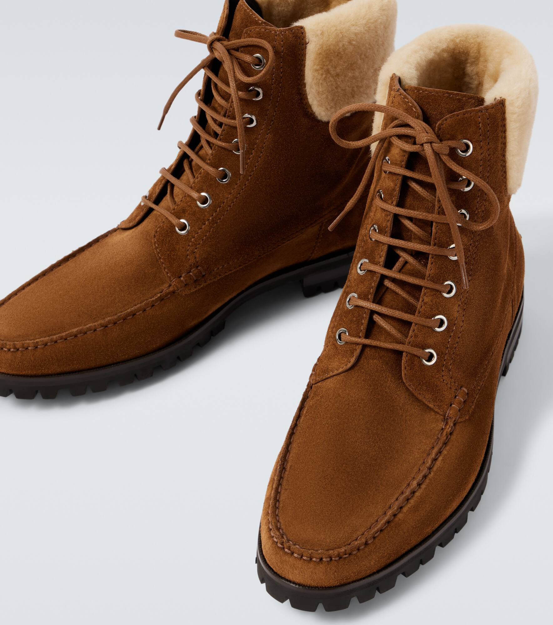 Sycamor shearling-trimmed suede boots - 3