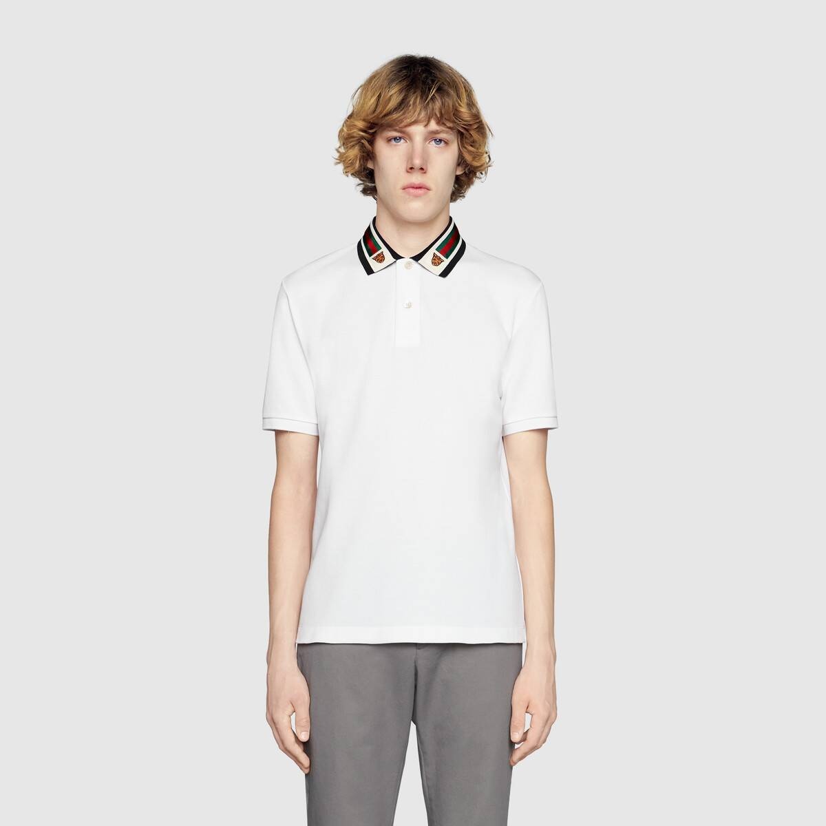 Cotton polo with Web and feline head - 3