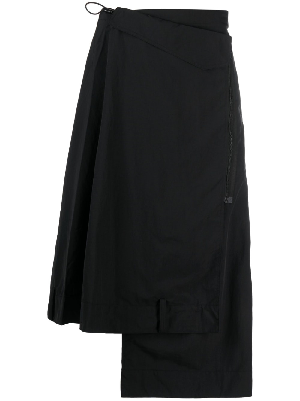 high-waisted asymmetric-hem skirt - 1