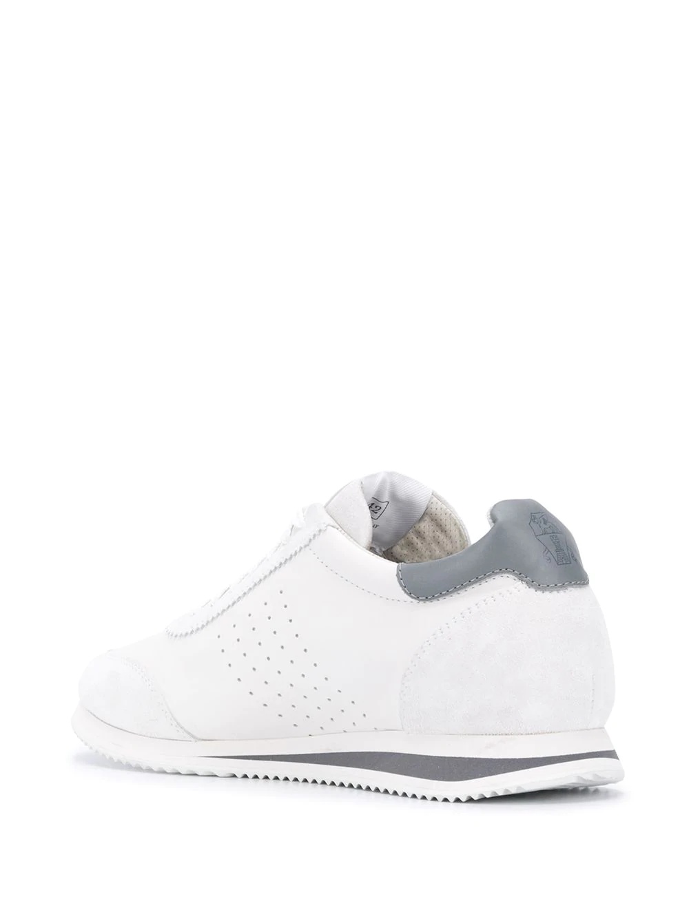 low-top perforated sneakers - 3