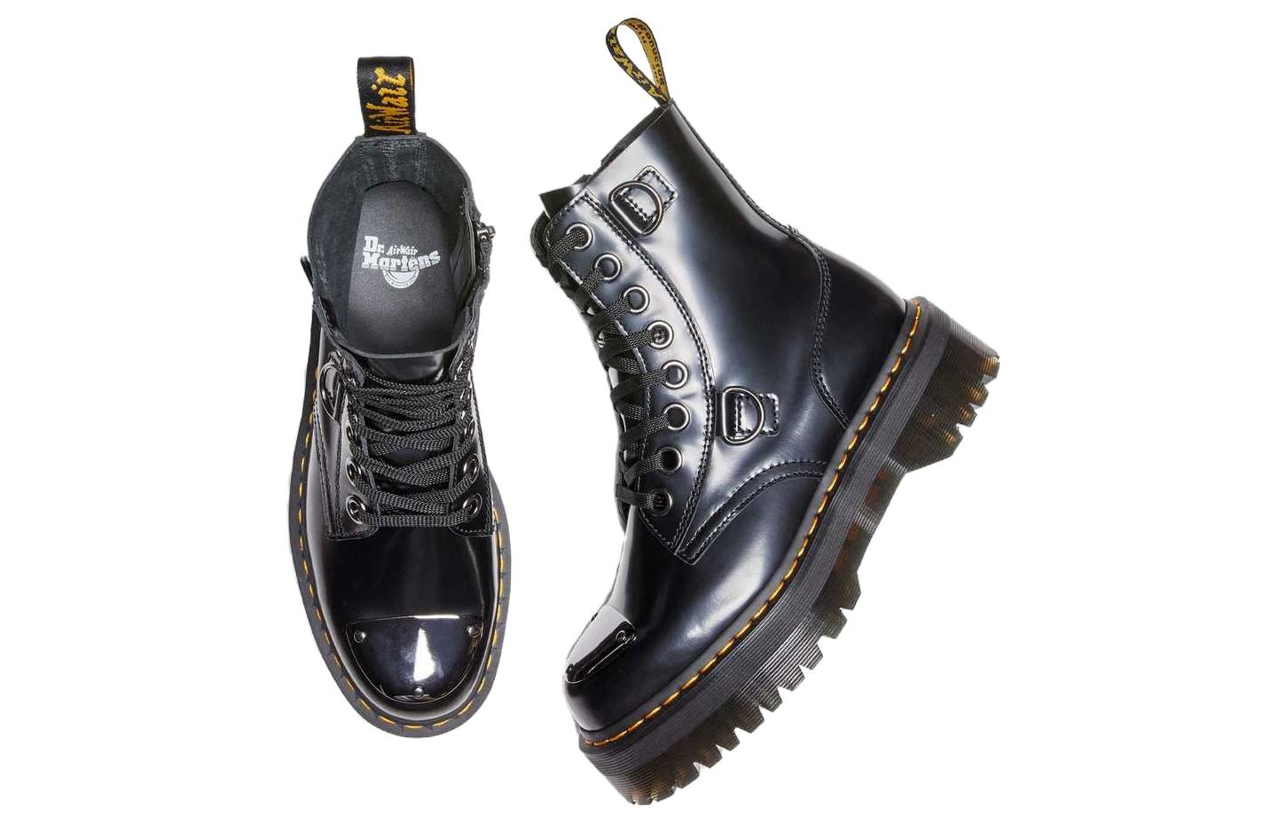 Dr. Martens Jadon Buttero Leather Platform Boots 'Black' 30789001 - 5