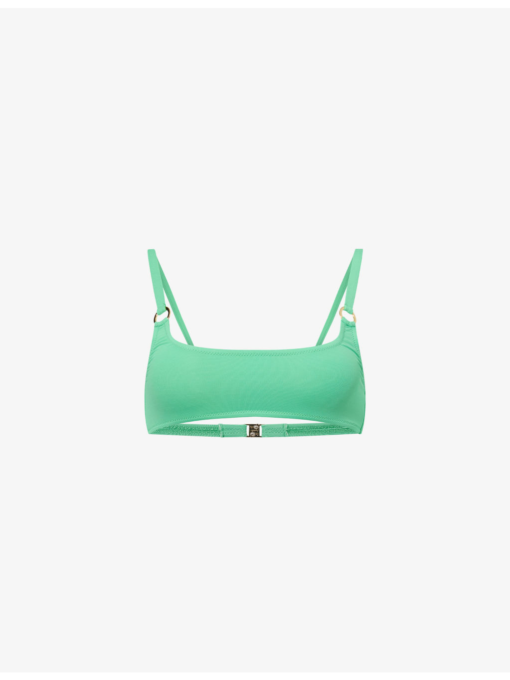 Bari Scoop-neck Stretch-Woven Bikini Top - 1
