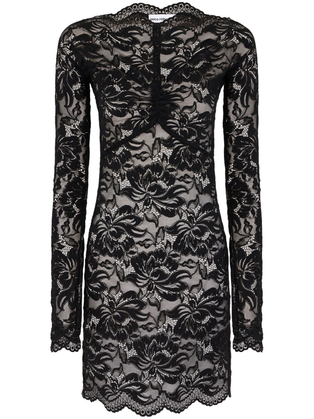 floral-lace minidress - 1