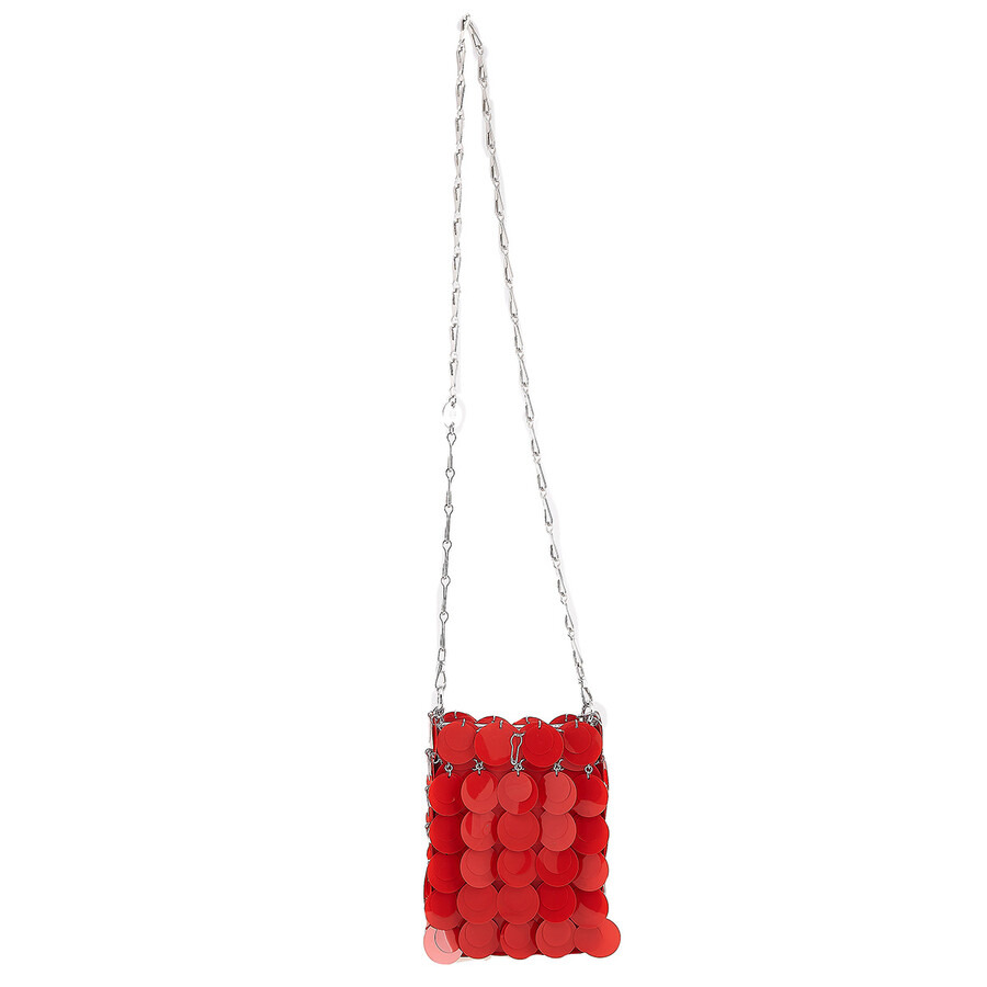 Paco Rabanne Red Mini Sparkle Discs Shoulder Bag - 6
