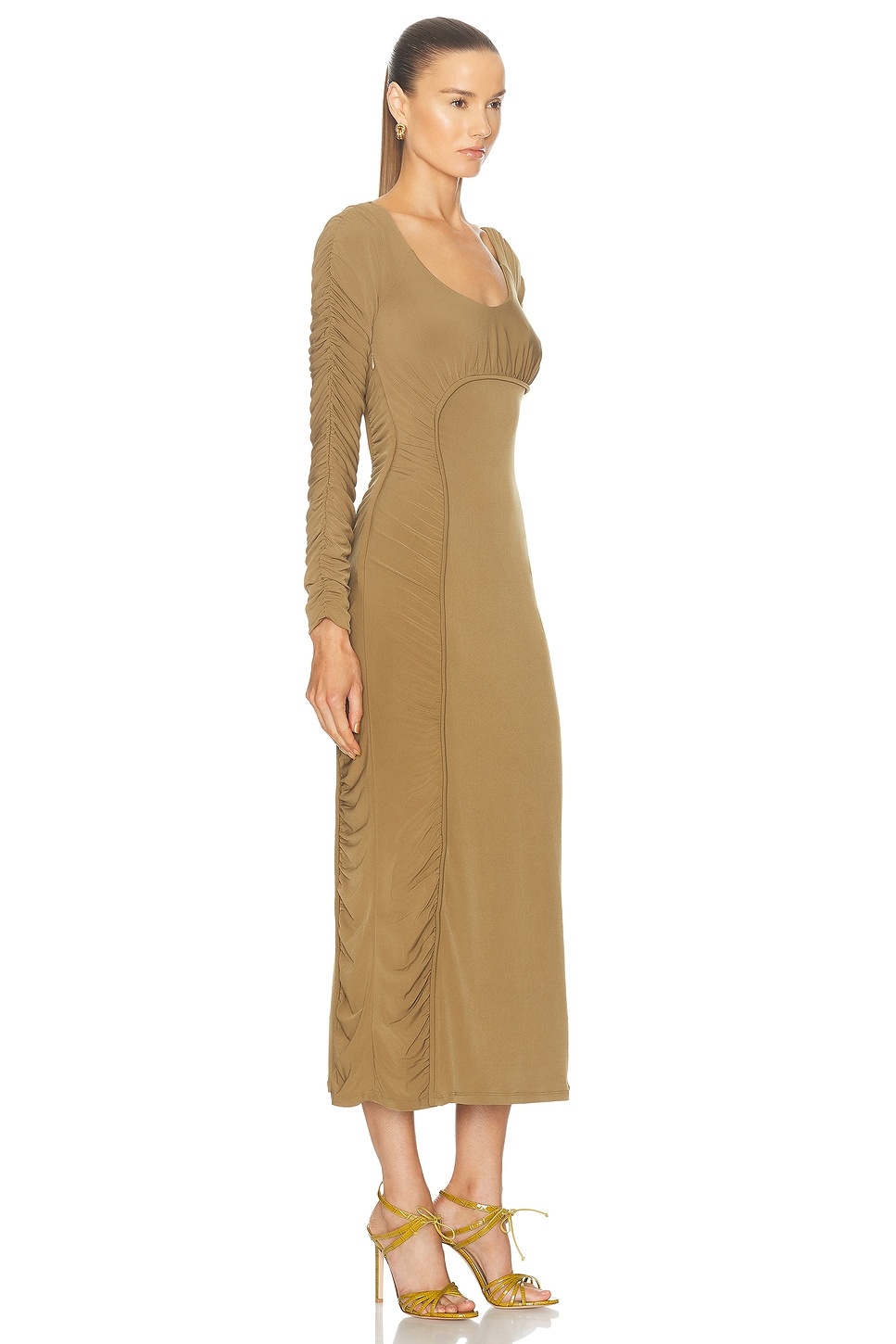 Cini Gathered Midi Dress - 2
