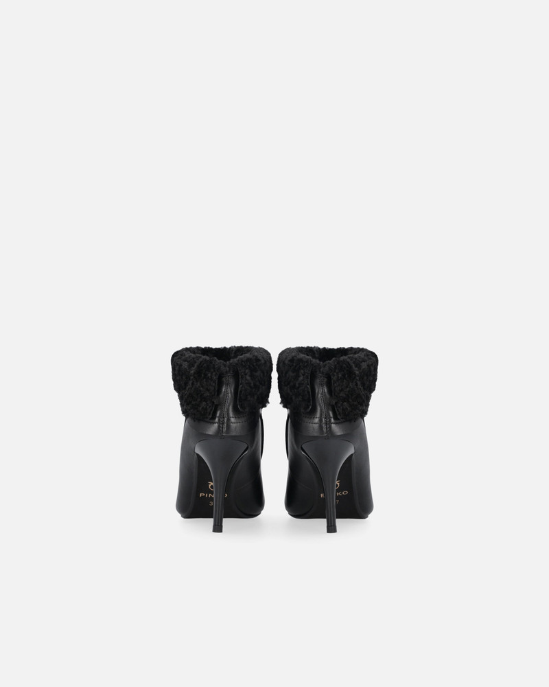 BOOTIES WITH FAUX FUR AND METAL TOE 10