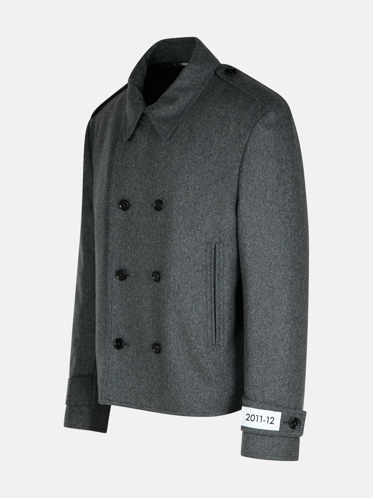 GREY WOOL BLEND JACKET - 2