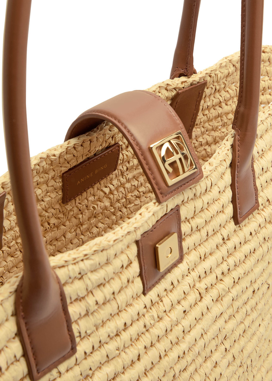 Anine Bing Lou Woven Raffia Tote - 4
