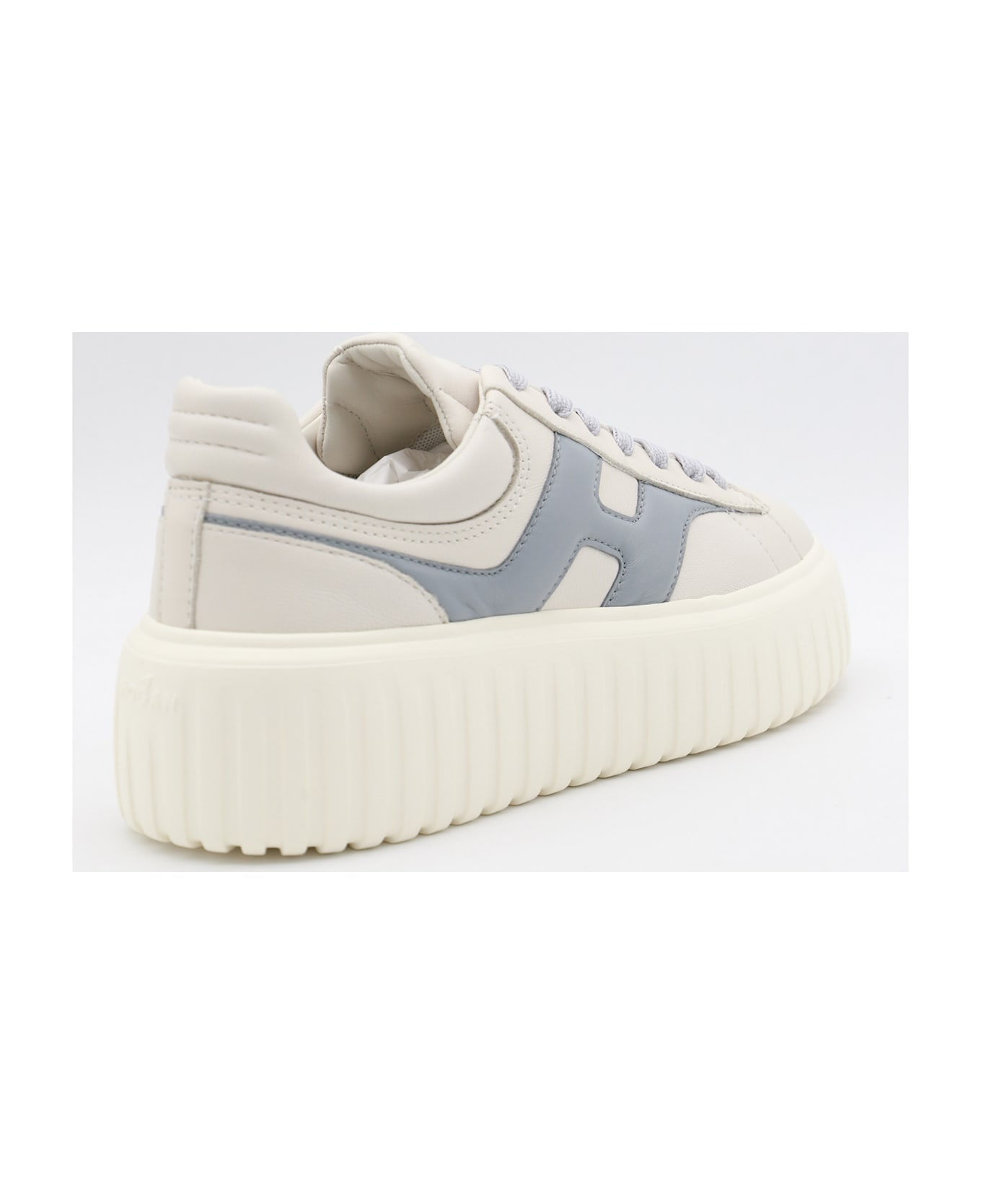 'h Stripes' Grey Leather Sneakers - 2