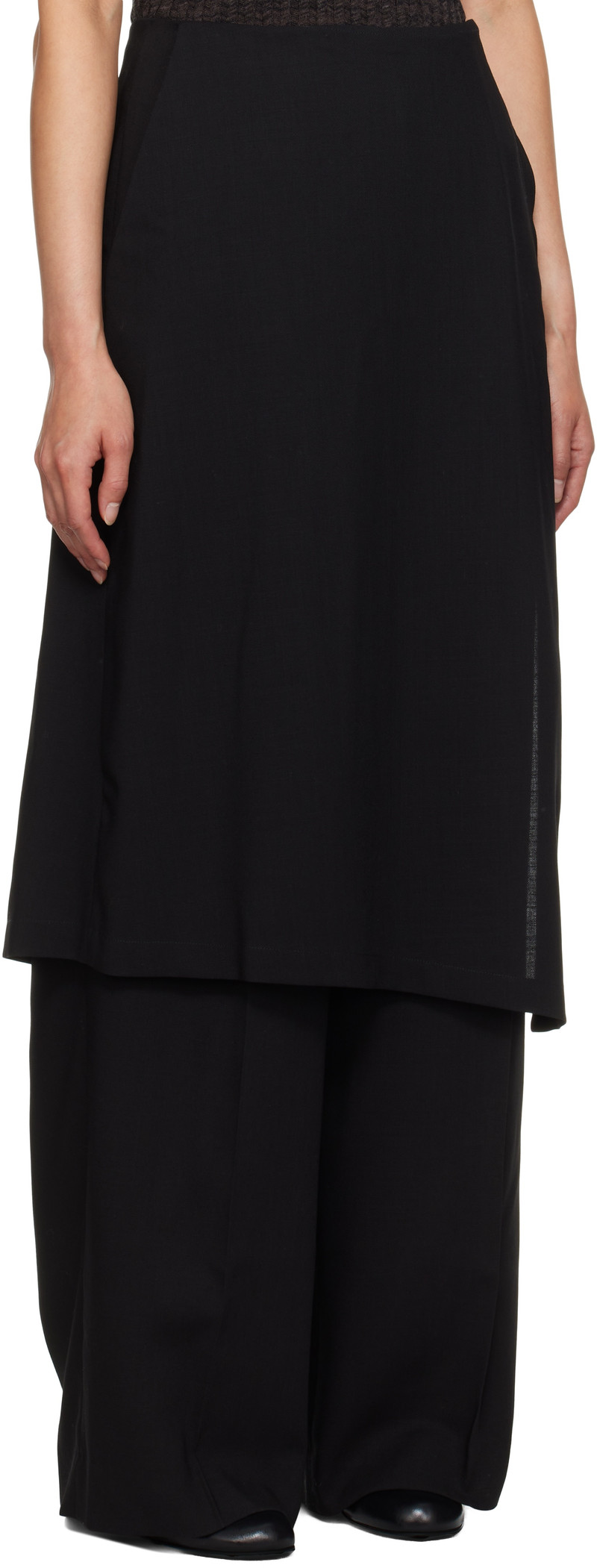 LA COLLECTION Black Mathilde Trousers outlook