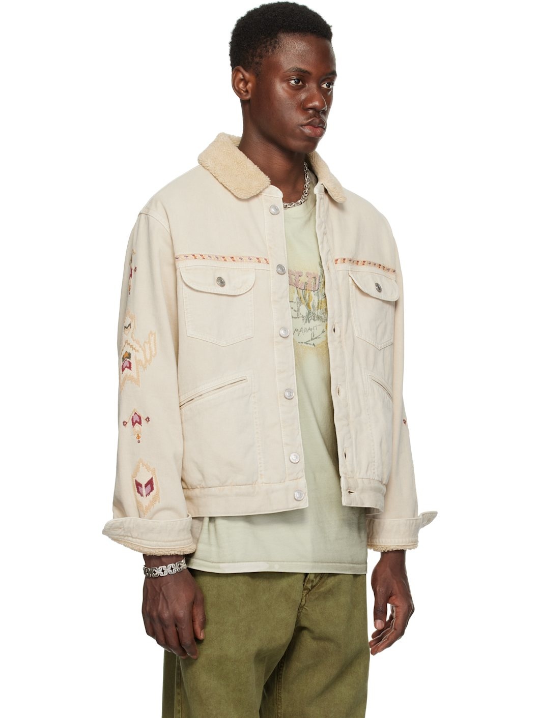 Beige Jenson Denim Jacket - 2