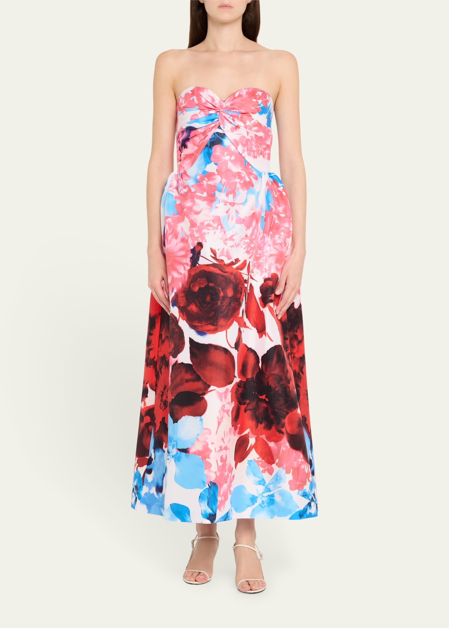 Rose Garden Strapless Taffeta Dress - 2
