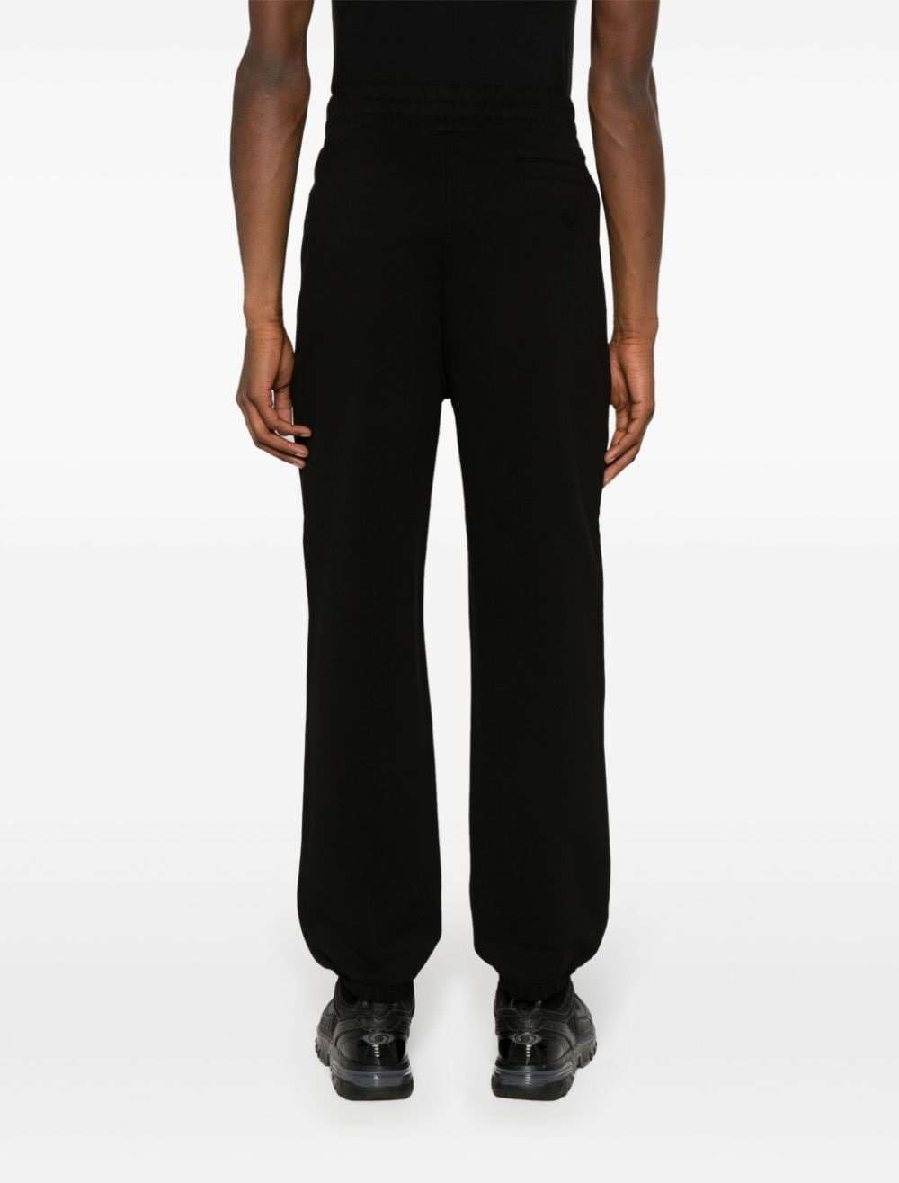 logo-embroidered cotton track pants - 4