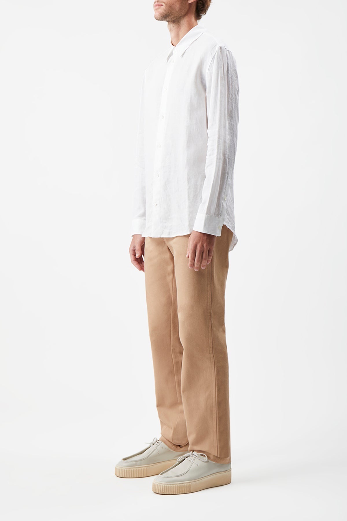 Quevedo Shirt in White Linen - 3