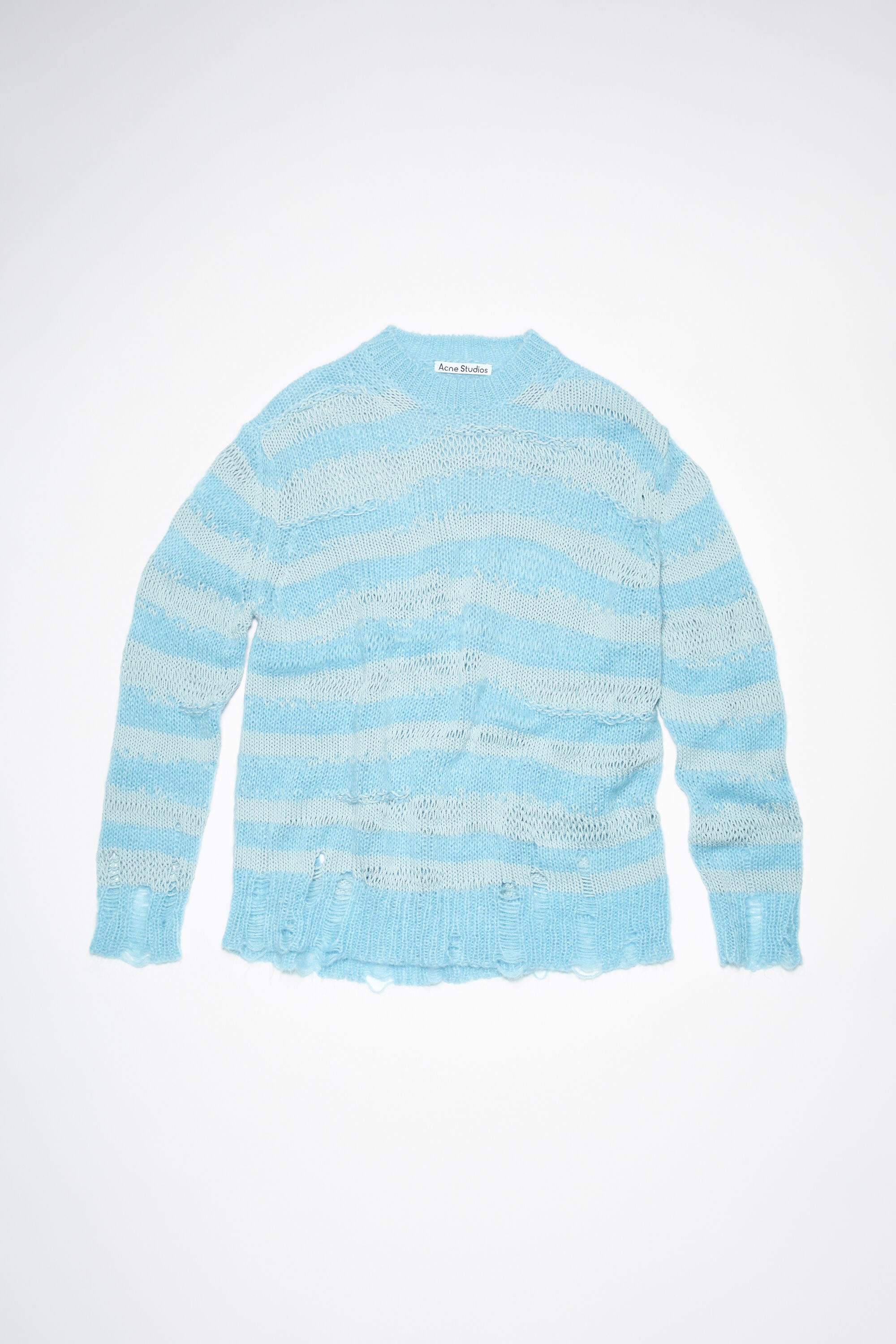 Distressed stripe jumper - Sky blue/powder blue - 6