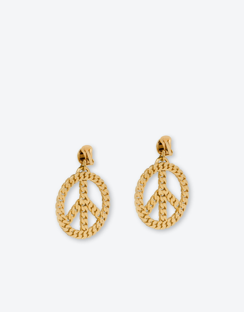 CHAIN PEACE SYMBOL EARRINGS 3