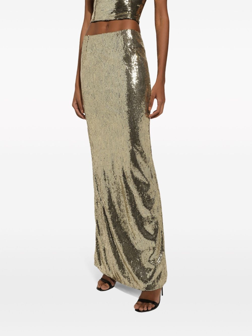 sequinned mermaid maxi skirt - 5