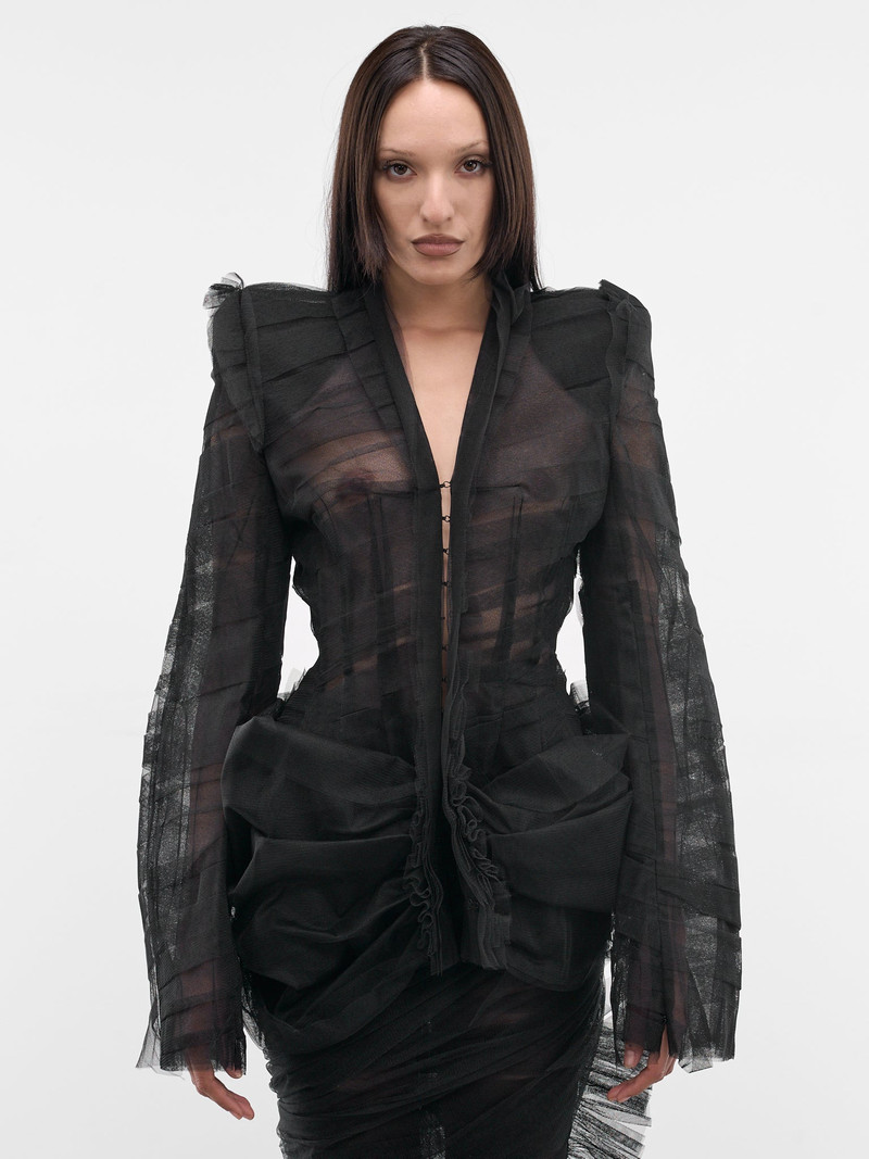 Black Madame L. Tulle Blazer 1