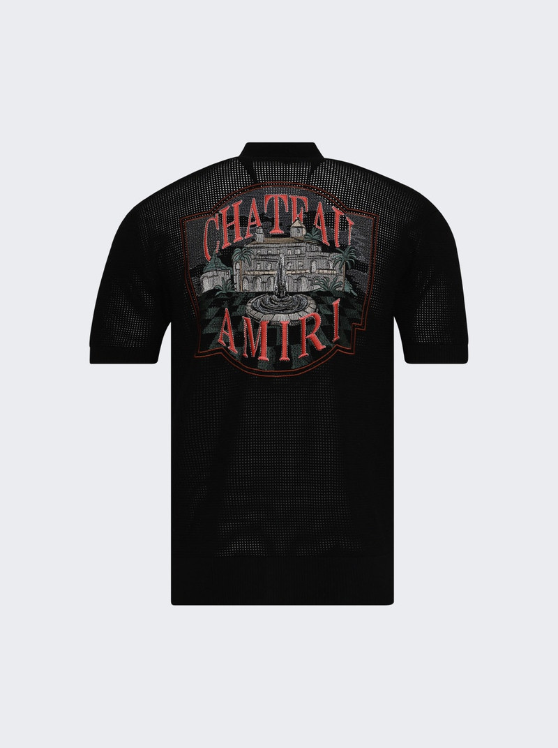 AMIRI Chateau Amiri Crochet Os Shirt Black outlook