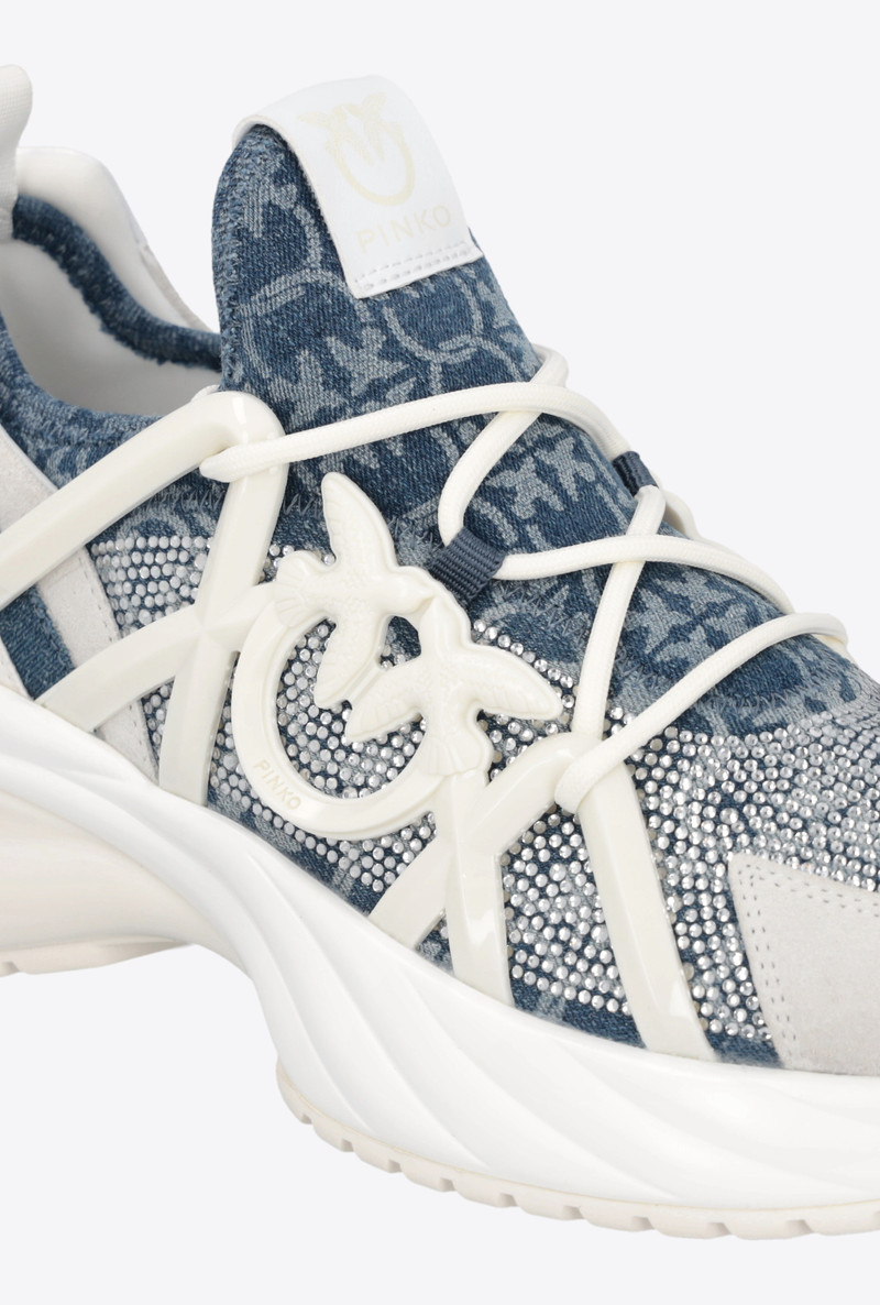 DENIM SLIP-ON ARIEL SNEAKERS WITH RHINESTONES 4