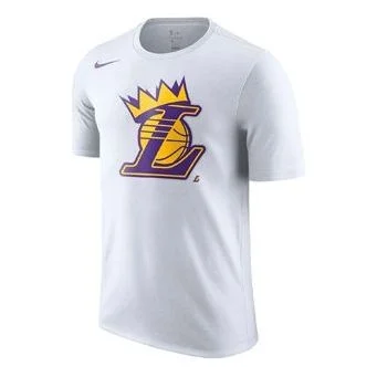 Nike Lakers LeBron James Crown LOGO Short Sleeve White CJ4737-100 - 1