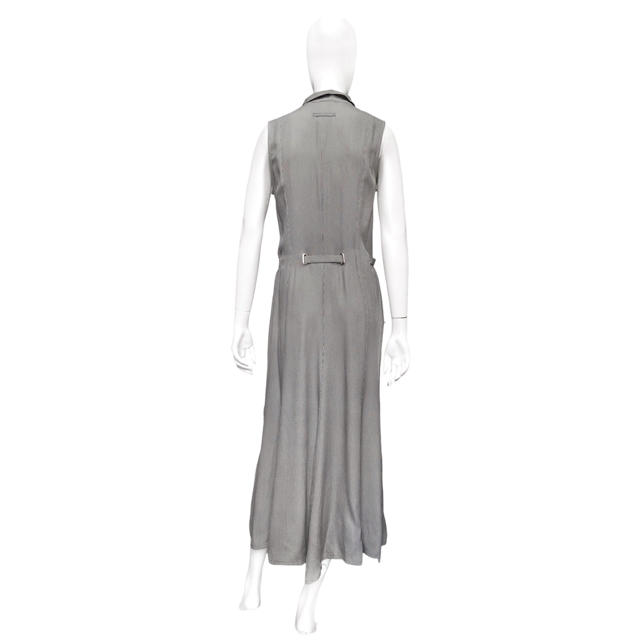 Jean Paul Gaultier Classique maxi houndstooth belt dress 40 - 3