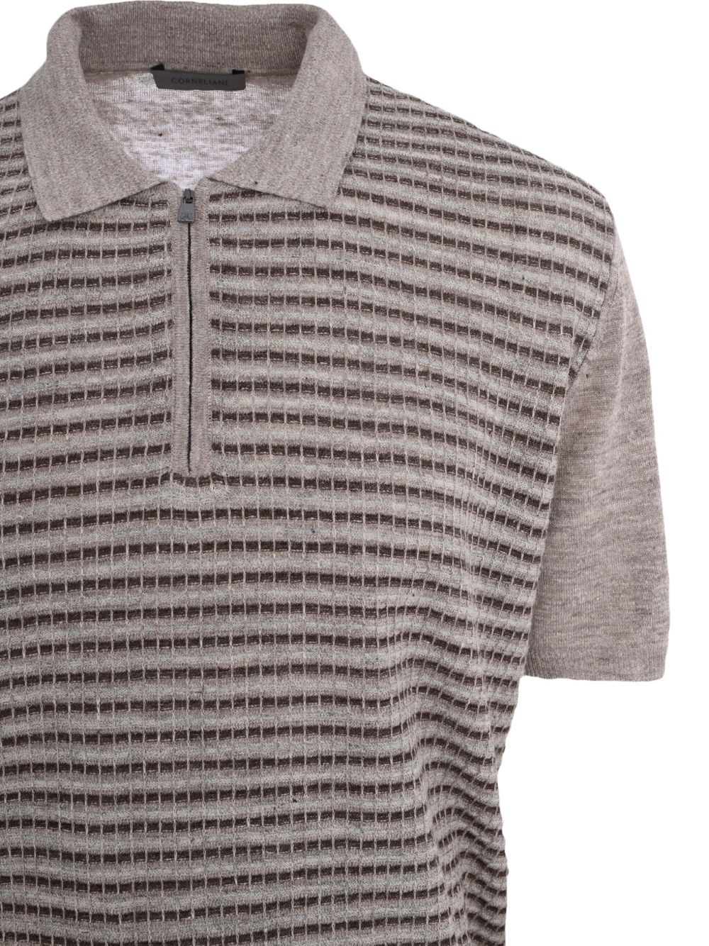 knitted half-zip polo shirt - 3