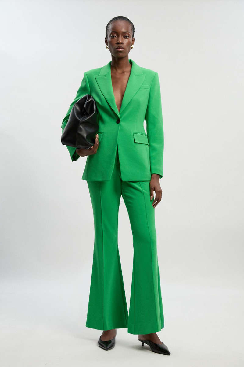 KAREN MILLEN Compact Stretch Single Breasted Tailored Blazer outlook