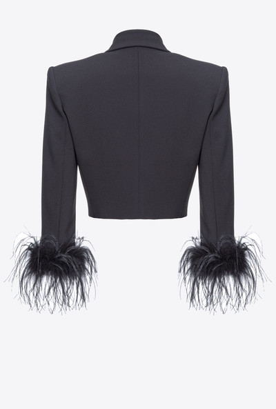 PINKO SPENCER JACKET WITH FEATHERS outlook