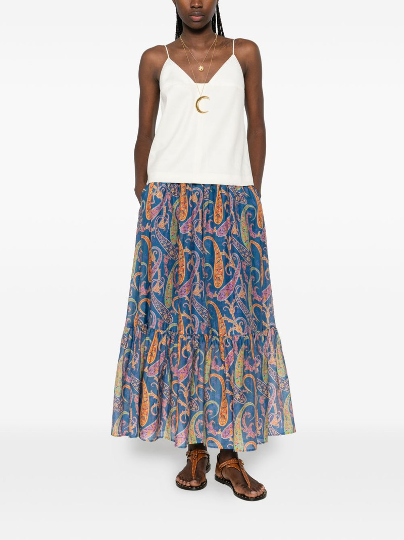 Etro paisley-print maxi skirt outlook